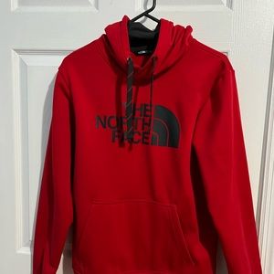 Red colour north face hoodie
